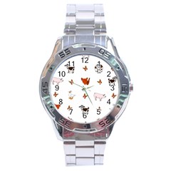 Farm Animals Stainless Steel Analogue Watch by IIPhotographyAndDesigns