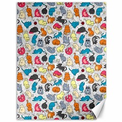 Funny Cute Colorful Cats Pattern Canvas 36  X 48   by EDDArt