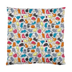 Funny Cute Colorful Cats Pattern Standard Cushion Case (two Sides)