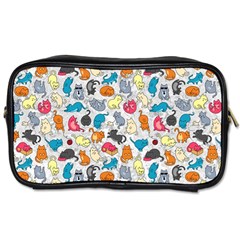 Funny Cute Colorful Cats Pattern Toiletries Bags 2-side by EDDArt