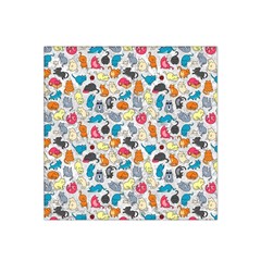 Funny Cute Colorful Cats Pattern Satin Bandana Scarf by EDDArt