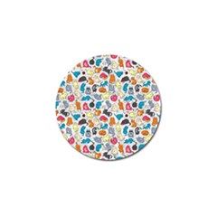 Funny Cute Colorful Cats Pattern Golf Ball Marker (10 Pack)