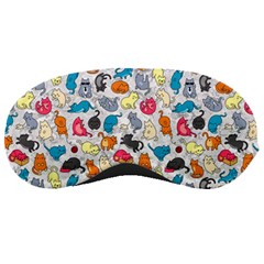 Funny Cute Colorful Cats Pattern Sleeping Masks by EDDArt