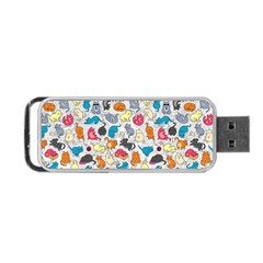 Funny Cute Colorful Cats Pattern Portable Usb Flash (two Sides) by EDDArt