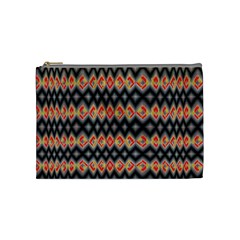 Red And Black Zig Zags  Cosmetic Bag (medium) by flipstylezfashionsLLC