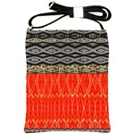 Creative red and black geometric design  Shoulder Sling Bags Front