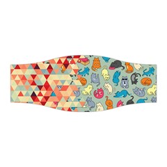 Hipster Triangles And Funny Cats Cut Pattern Stretchable Headband by EDDArt