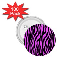 Zebra Stripes Pattern Trend Colors Black Pink 1 75  Buttons (100 Pack) 