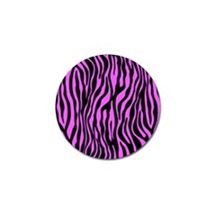 Zebra Stripes Pattern Trend Colors Black Pink Golf Ball Marker (10 Pack) by EDDArt