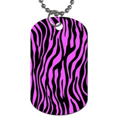 Zebra Stripes Pattern Trend Colors Black Pink Dog Tag (two Sides) by EDDArt