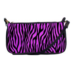 Zebra Stripes Pattern Trend Colors Black Pink Shoulder Clutch Bags by EDDArt