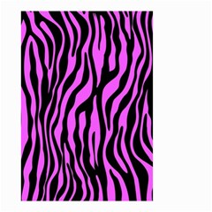 Zebra Stripes Pattern Trend Colors Black Pink Small Garden Flag (two Sides) by EDDArt