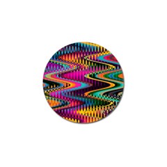 Multicolored Wave Distortion Zigzag Chevrons Golf Ball Marker (10 Pack) by EDDArt