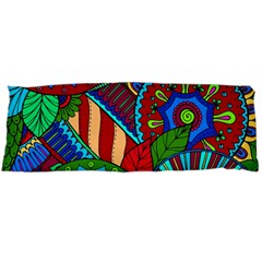 Pop Art Paisley Flowers Ornaments Multicolored 2 Body Pillow Case (dakimakura) by EDDArt