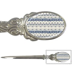 Native American Ornaments Watercolor Pattern Blue Letter Opener by EDDArt