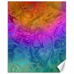 Fractal Batik Art Hippie Rainboe Colors 1 Canvas 16  X 20   by EDDArt