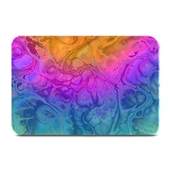 Fractal Batik Art Hippie Rainboe Colors 1 Plate Mats by EDDArt