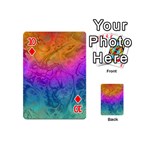 Fractal Batik Art Hippie Rainboe Colors 1 Playing Cards 54 (Mini)  Front - Diamond10