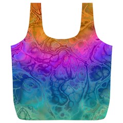 Fractal Batik Art Hippie Rainboe Colors 1 Full Print Recycle Bags (l)  by EDDArt