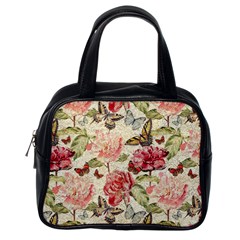 Watercolor Vintage Flowers Butterflies Lace 1 Classic Handbags (one Side) by EDDArt
