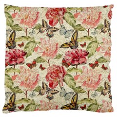 Watercolor Vintage Flowers Butterflies Lace 1 Standard Flano Cushion Case (two Sides)