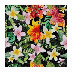 Tropical Flowers Butterflies 1 Medium Glasses Cloth (2-side) by EDDArt