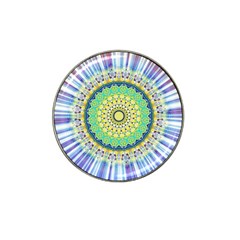 Power Mandala Sun Blue Green Yellow Lilac Hat Clip Ball Marker (10 Pack) by EDDArt
