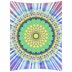 Power Mandala Sun Blue Green Yellow Lilac Back Support Cushion