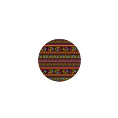 Traditional Africa Border Wallpaper Pattern Colored 2 1  Mini Buttons by EDDArt