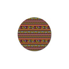 Traditional Africa Border Wallpaper Pattern Colored 2 Golf Ball Marker (10 Pack) by EDDArt