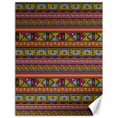 Traditional Africa Border Wallpaper Pattern Colored 2 Canvas 18  X 24   by EDDArt