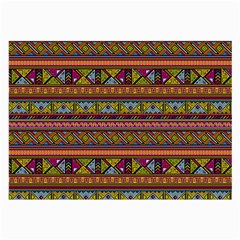Traditional Africa Border Wallpaper Pattern Colored 2 Large Glasses Cloth (2-side) by EDDArt