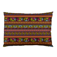 Traditional Africa Border Wallpaper Pattern Colored 2 Pillow Case by EDDArt