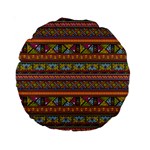 Traditional Africa Border Wallpaper Pattern Colored 2 Standard 15  Premium Round Cushions Front