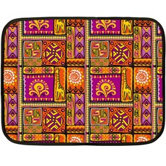 Traditional Africa Border Wallpaper Pattern Colored 3 Fleece Blanket (mini) by EDDArt