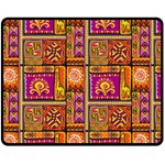 Traditional Africa Border Wallpaper Pattern Colored 3 Double Sided Fleece Blanket (Medium)  58.8 x47.4  Blanket Front