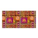Traditional Africa Border Wallpaper Pattern Colored 3 Satin Wrap Front