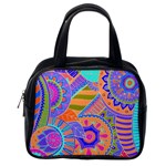 Pop Art Paisley Flowers Ornaments Multicolored 3 Classic Handbags (2 Sides) Back