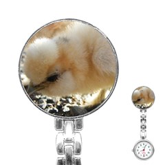 Silkie Chick  Stainless Steel Nurses Watch by IIPhotographyAndDesigns