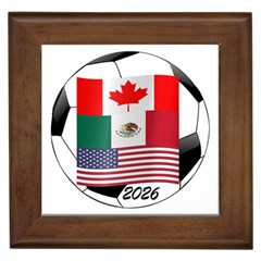 United Football Championship Hosting 2026 Soccer Ball Logo Canada Mexico Usa Framed Tiles by yoursparklingshop