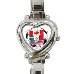 United Football Championship Hosting 2026 Soccer Ball Logo Canada Mexico Usa Heart Italian Charm Watch by yoursparklingshop