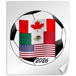 United Football Championship Hosting 2026 Soccer Ball Logo Canada Mexico Usa Canvas 20  x 24   19.57 x23.15  Canvas - 1