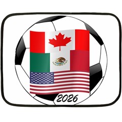 United Football Championship Hosting 2026 Soccer Ball Logo Canada Mexico Usa Fleece Blanket (mini) by yoursparklingshop