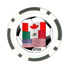 United Football Championship Hosting 2026 Soccer Ball Logo Canada Mexico Usa Poker Chip Card Guard (10 Pack) by yoursparklingshop