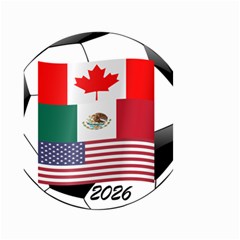 United Football Championship Hosting 2026 Soccer Ball Logo Canada Mexico Usa Small Garden Flag (two Sides) by yoursparklingshop