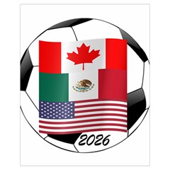 United Football Championship Hosting 2026 Soccer Ball Logo Canada Mexico Usa Drawstring Bag (small) by yoursparklingshop