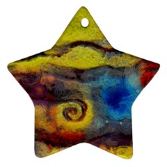 Painted Swirls                                    Ornament (star) by LalyLauraFLM