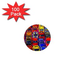 Colorful Toy Racing Cars 1  Mini Magnets (100 pack) 