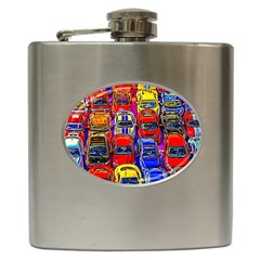 Colorful Toy Racing Cars Hip Flask (6 Oz) by FunnyCow