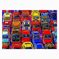 Colorful Toy Racing Cars Large Glasses Cloth (2-side) by FunnyCow